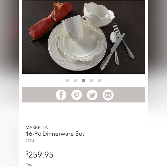 16 pic DiningWear Set